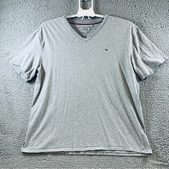 Tommy Hilfiger Other - Tommy Hilfiger Men's Cotton‎ Short Sleeve V Neck T-Shirt Gray Size XXL